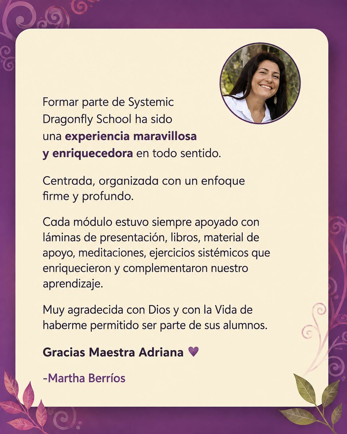 Testimonio de Martha Berríos